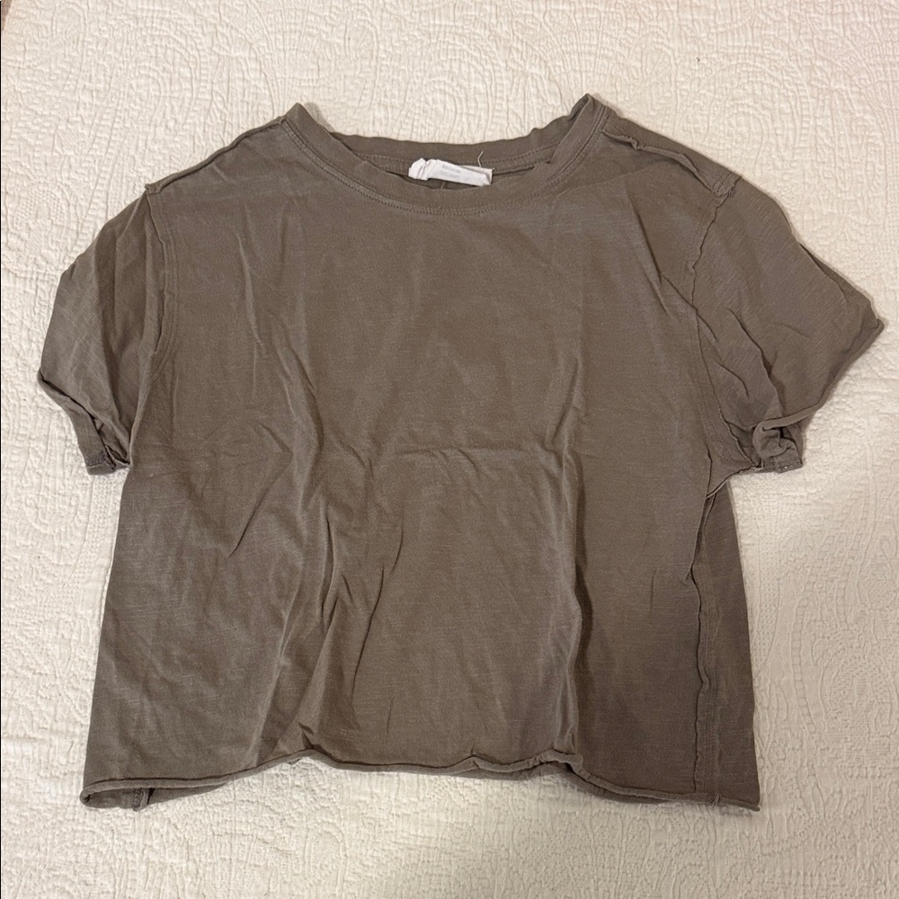 Casual Cropped Green Women's Top